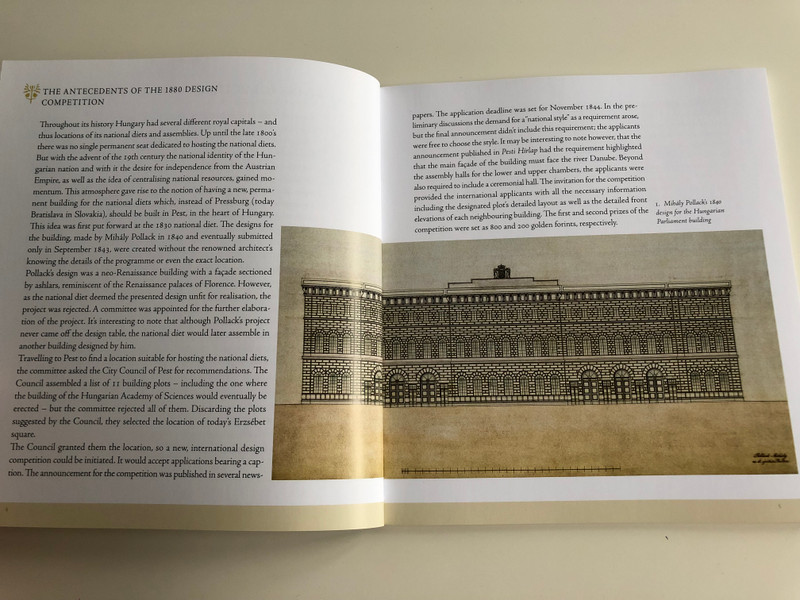 The Architectural History of the Hungarian Parliament Building by Dorottya Andrássy / Parliament Guide Books / Országház Kiadó 2018 (9786155674075)