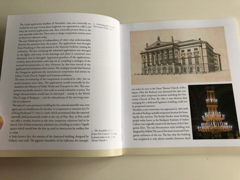 The Architectural History of the Hungarian Parliament Building by Dorottya Andrássy / Parliament Guide Books / Országház Kiadó 2018 (9786155674075)