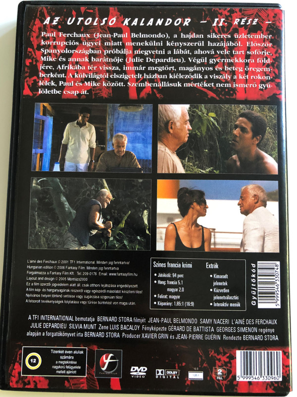 L'ainé des Ferchaux DVD 2001 Az utolsó Kalandor II.rész / Directed by Bernard Stora / Starring. Jean-Paul Belmondo, Samy Naceri / A Profi és a Taxi sztárja egy filmben! (5999546330960)