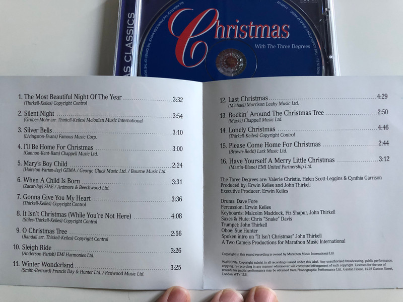 Christmas with the Three Degrees / 16. X-Mas Classics / Audio CD 1998 / Elap Music (5706238322802)