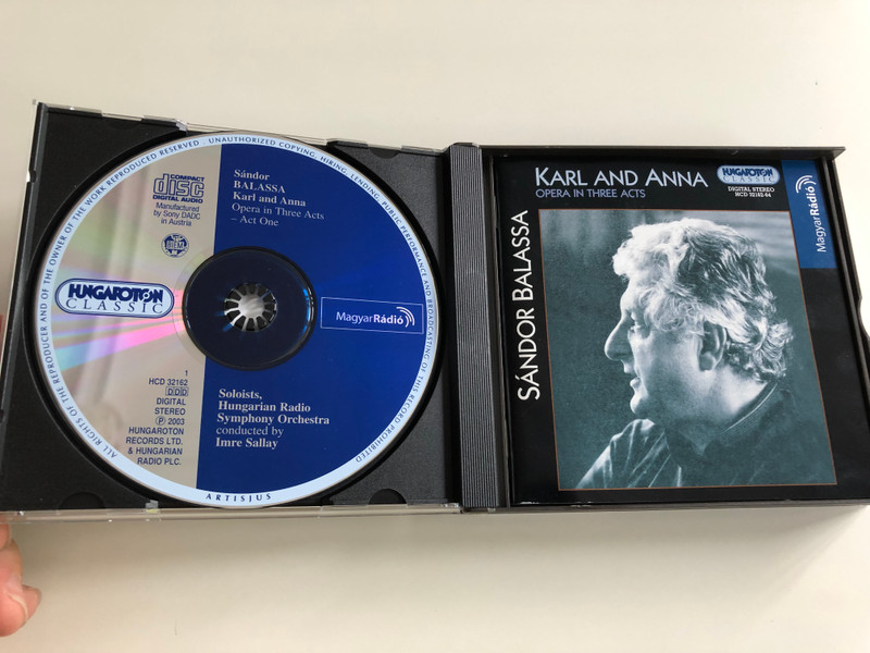 Sándor Balassa - Karl and Anna / Opera in three Acts / HCD 32162-64 / Magyar Rádió / Audio CD 2003 / Hungarian Radio Symphony Orchestra / Conducted by Imre Sallay (5991813216229)