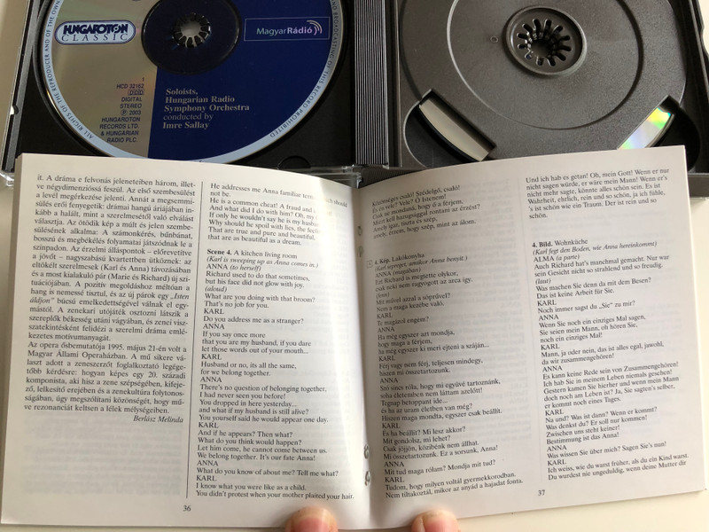 Sándor Balassa - Karl and Anna / Opera in three Acts / HCD 32162-64 / Magyar Rádió / Audio CD 2003 / Hungarian Radio Symphony Orchestra / Conducted by Imre Sallay (5991813216229)
