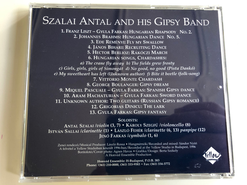 Antal Szalai and His Gipsy Band / Audio CD 1996 / Honvéd Ensemble Budapest