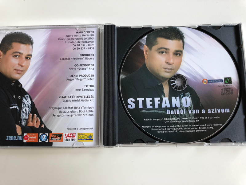 Stefano - Dalból van a szívem / Audio CD 2009 / Lakatos (Roberto) Róbert, Lakatos János (Stefano) (5999546019834)