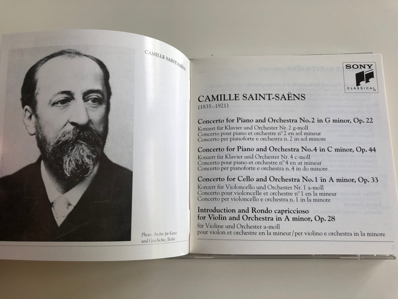 Saint-Saens: Piano Concertos No. 2 & No. 4, Cello Concerto No.1 / Philippe Entremont - Leonard Rose / Philadelphia Orchestra / Conducted by Eugene Ormandy / Audio CD 1992 / Essential Classics (5099704827629)
