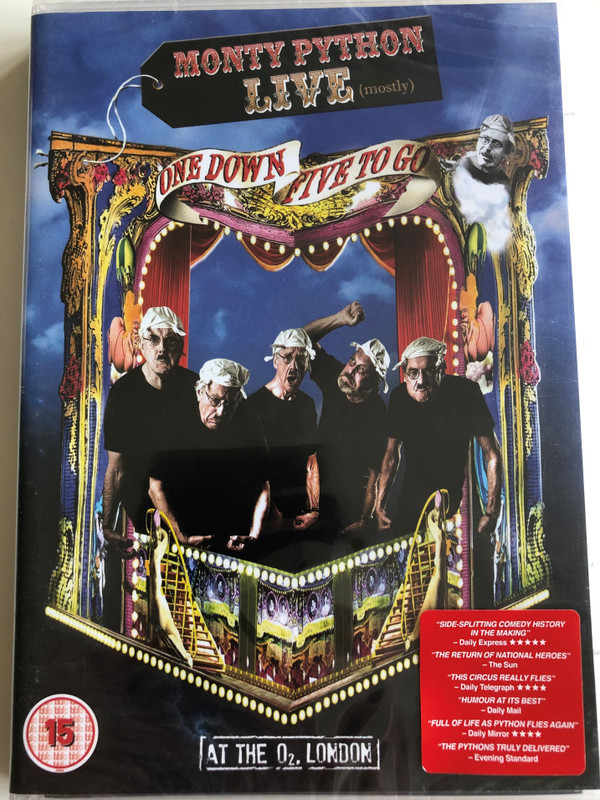Monty Python Live (mostly) - One Down, Five to go DVD 2014 / Written be Graham Chapman, John Cleese, Terry Gilliam, Eric Idle, Terry Jones, Michael Palin (5034504104471)