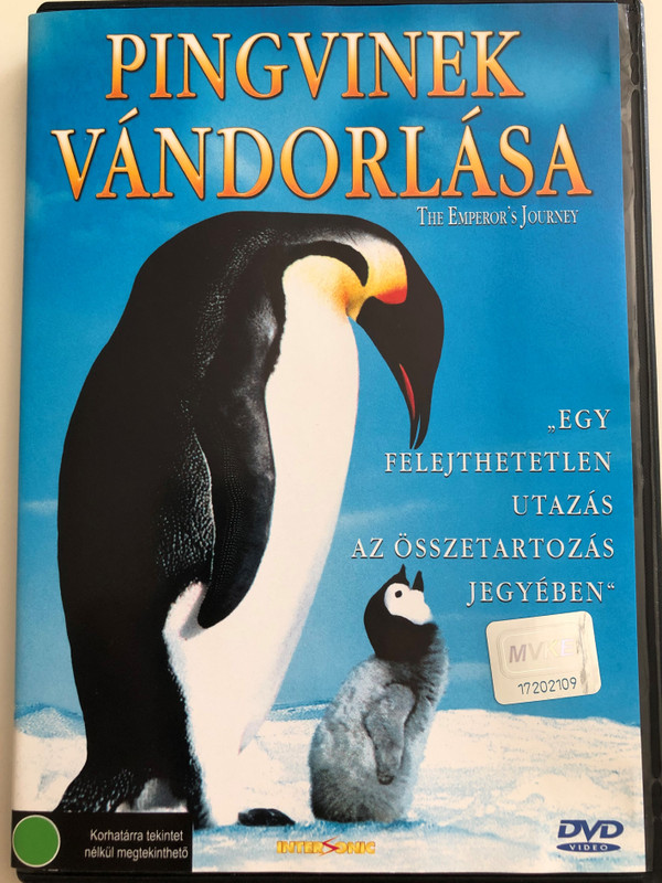  La Marche de l'empereur (The Emperor's Journey) DVD 2005 Pingvinek Vándorlása / Directed by Luc Jacquet / Narrated by Charles Berling (French), Romane Bohringer (French), Jules Sitruk (French), Morgan Freeman (English) / Documentary about penguin migration (5999030480911)