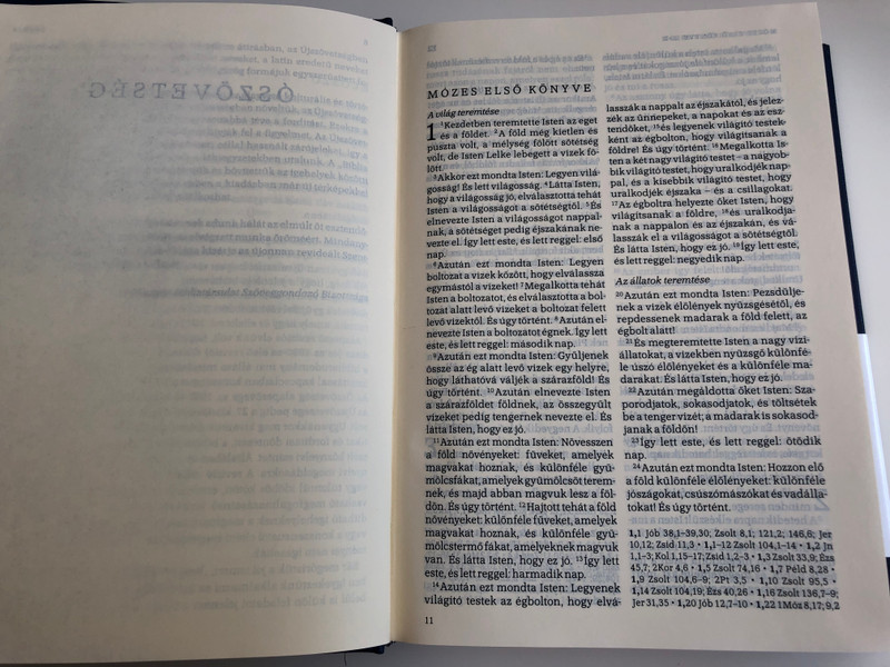 Biblia Konkordanciával (RÚF 2014) / Hungarian language Bible with concordance / Published on the 500th anniversary of the Reformation / Hardcover 2017 / Color maps, Section titles / Mid size / Kálvin kiadó (9789635583454)