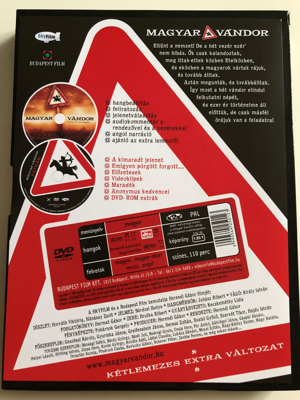 Magyar Vándor DVD 2004 Hungarian Wanderer / Directed by Herendi Gábor / Starring: Gesztesi Károly, Gyuriska János, Greifenstein János, Seress Zoltán, Szabó Győző, Szervét Tibor, Hajdu Steve/ 2 disc extra edition / Hungarian Historical Comedy (5999544250123)
