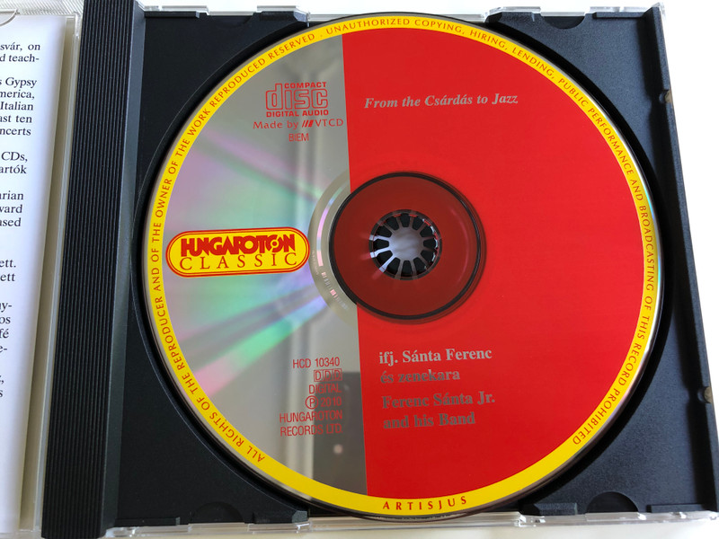 Ferenc Sánta Jr. - From the Csárdás to Jazz / Hungaroton Classic Audio CD 2010 / HCD 10340 (5991811034023)