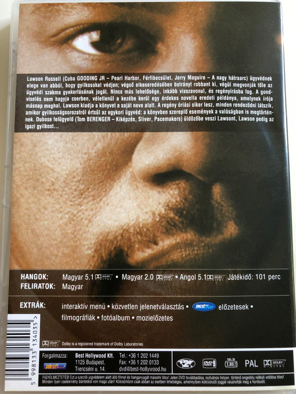 A Murder of Crows DVD 1999 Egy Gyilkosság Forgatókönyve / Directed by Rowdy Herrington / Starring: Cuba Gooding Jr., Tom Berenger, Marianne Jean-Baptiste, Mark Pellegrino, Eric Stoltz (5998133134035)