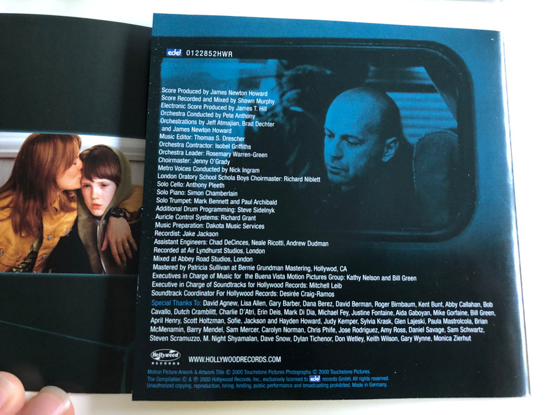 Unbreakable Original Motion Picture Score / Music Composed by James Newton Howard / Bruce Willis, Samuel L. Jackson / An M. Night Shyamalan Film / Audio CD 2000 (5991813263421)
