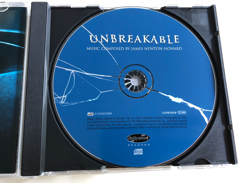Unbreakable Original Motion Picture Score / Music Composed by James Newton Howard / Bruce Willis, Samuel L. Jackson / An M. Night Shyamalan Film / Audio CD 2000 (5991813263421)