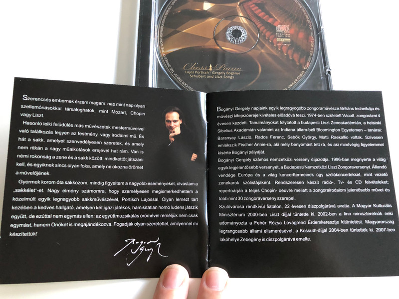 Chess & Piano / Lajos Portisch - Gergely Bogányi / Schubert and Liszt Songs / Audio CD 2008 / CSWCL70-02 (5999883718018)