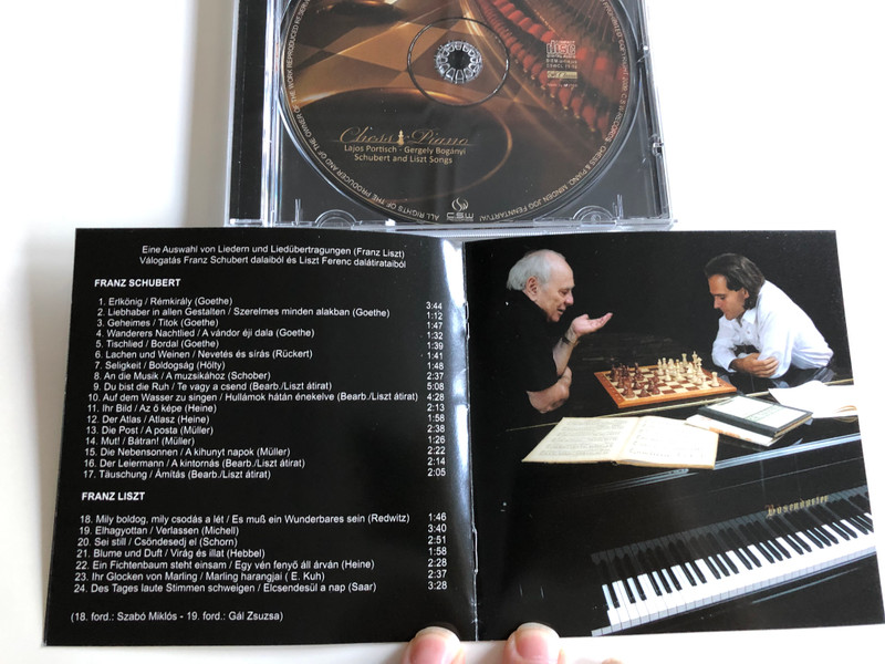 Chess & Piano / Lajos Portisch - Gergely Bogányi / Schubert and Liszt Songs / Audio CD 2008 / CSWCL70-02 (5999883718018)