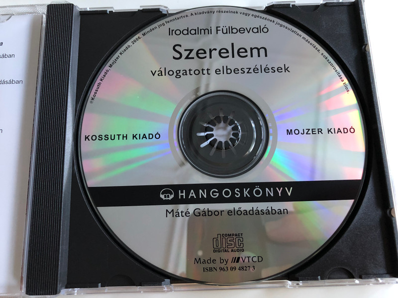 Szerelem - válogatott elbeszélések / Máté Gábor előadásában / Hungarian short stories about love / Read by Máté Gábor / Irodalmi fülbevaló / Audio CD / Kossuth-Mojzer (9630948273)