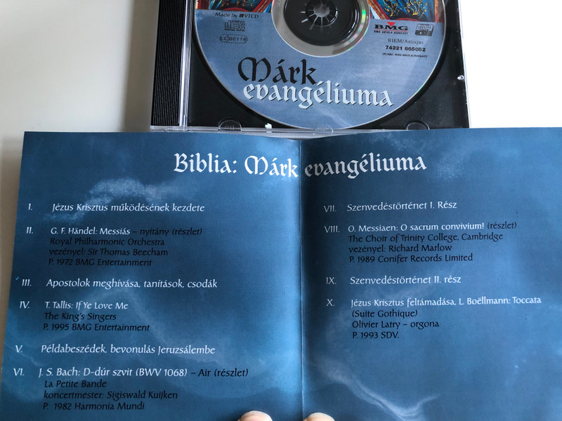 Biblia - Márk evangéliuma (részletek) / Avar István tolmácsolásában / Audio CD / A Magyar KAtolikus Püspöki Konferencia támogatásával / Hungarian Audio Bible - The Gospel according to Mark (excerpts) / Read by Avar István (743218650529)
