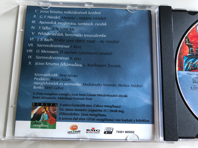 Biblia - Márk evangéliuma (részletek) / Avar István tolmácsolásában / Audio CD / A Magyar KAtolikus Püspöki Konferencia támogatásával / Hungarian Audio Bible - The Gospel according to Mark (excerpts) / Read by Avar István (743218650529)