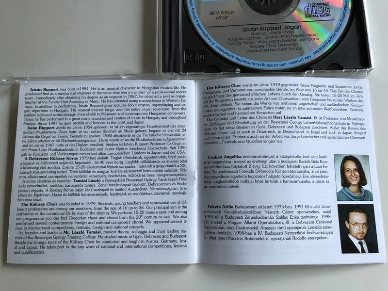 The Lord is my Shepherd / works by Franz Liszt / István Ruppert organ, Melinda Felletár harp, Angelika Czabán sopran / Audio CD 1998 / DLCD133 (DLCD 133)
