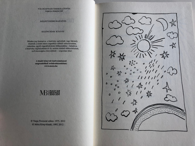 Sző, fon, nem takács. Mi Az? / Találós Kérdések gyermekeknek by Varga Ferencné / Hungarian Riddles for children / Illustrations by Bálint Endre / 9th edition / Móra Könyvkiadó 2012 (9789631191851)