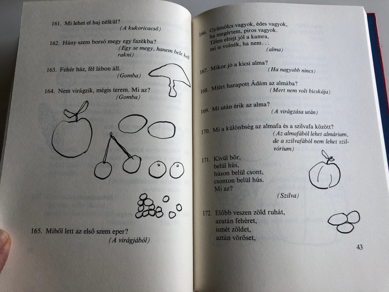 Sző, fon, nem takács. Mi Az? / Találós Kérdések gyermekeknek by Varga Ferencné / Hungarian Riddles for children / Illustrations by Bálint Endre / 9th edition / Móra Könyvkiadó 2012 (9789631191851)