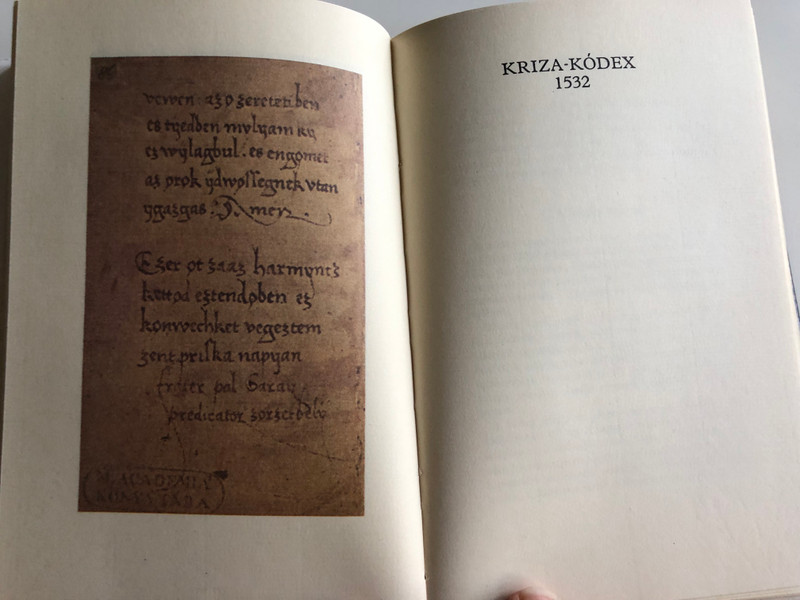 Kriza-Kódex 1532 / A nylevemlék hasonmása és betűhű átirata / Magyar Nyelvtudományi Társaság 1988 / Régi Magyar Kódexek 5. szám / Old hungarian Codex transcript (9634621805)