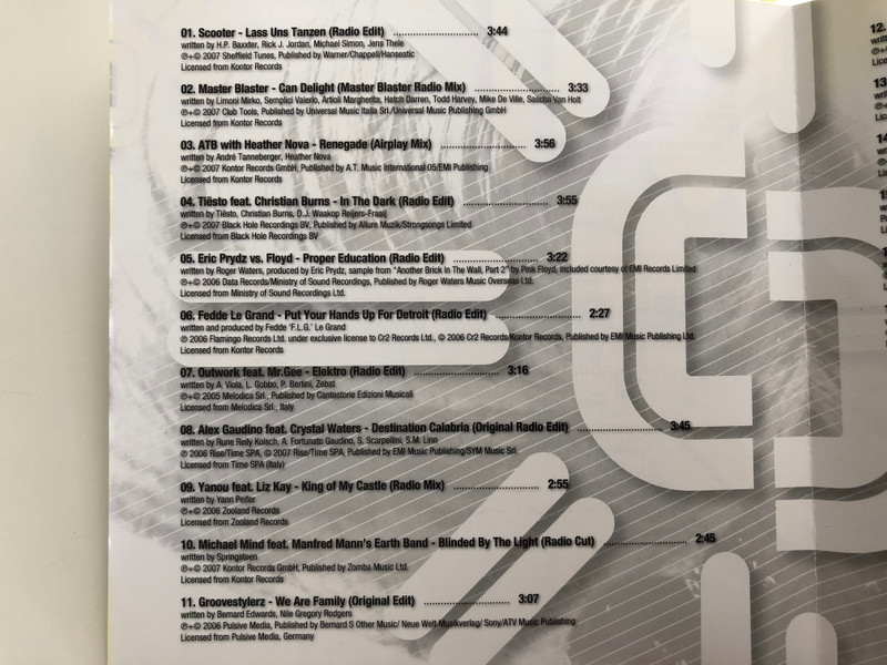Sundance 8. / ATB with Heather Nova, Alex Gaudino, Eric Prydz, Tiesto, Scooter, Tom Novy / Audio CD 2007 / REC 255302-2 (5999544651111)