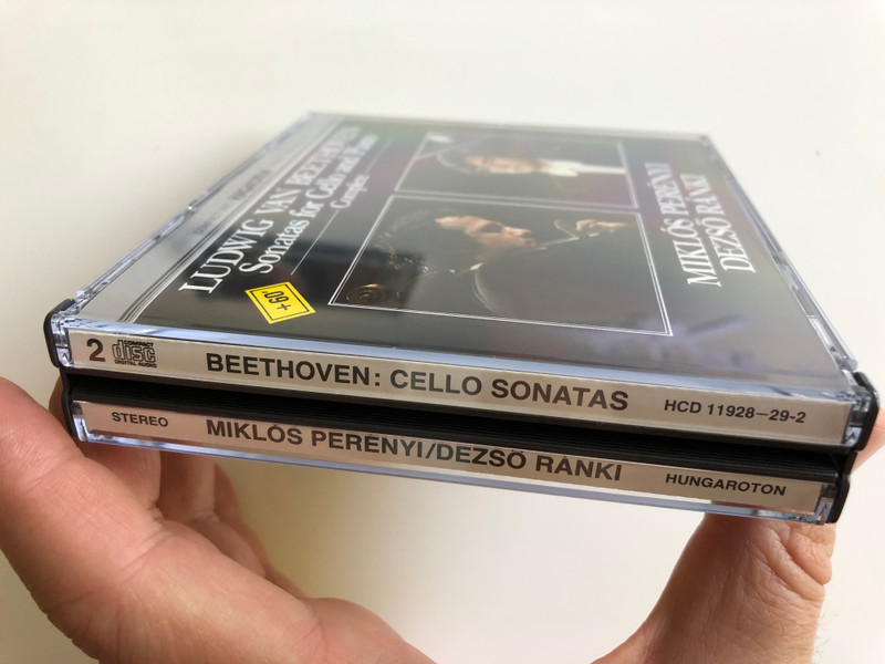 Ludwig van Beethoven - Sonatas for Cello and Piano - Complete / Miklós Perényi cello, Dezső Ránki piano / Hungaroton Audio CD 1979 / HCD 11928-29-2 / 2 CD (HCD11928-29-2)