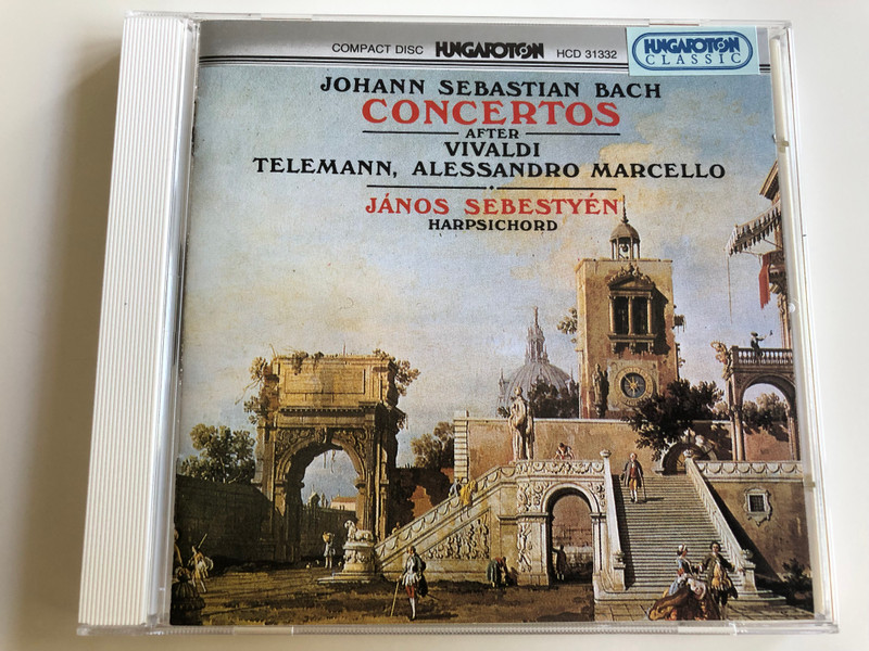 Johann Sebastian Bach - Concertos after Vivaldi, Telemann, Alessandro Marcello / János Sebestyén Harpsichord / Hungaroton Classic Audio CD 1990 / HCD 31332 (5991813133229)
