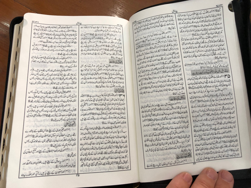 Holy Bible in Urdu - Vinyl (PVC) Bound, Black with zipper, golden edges and thumb index / Revised Version / Pakistan Bible Society 2017 / 93P Series (9789692508766)