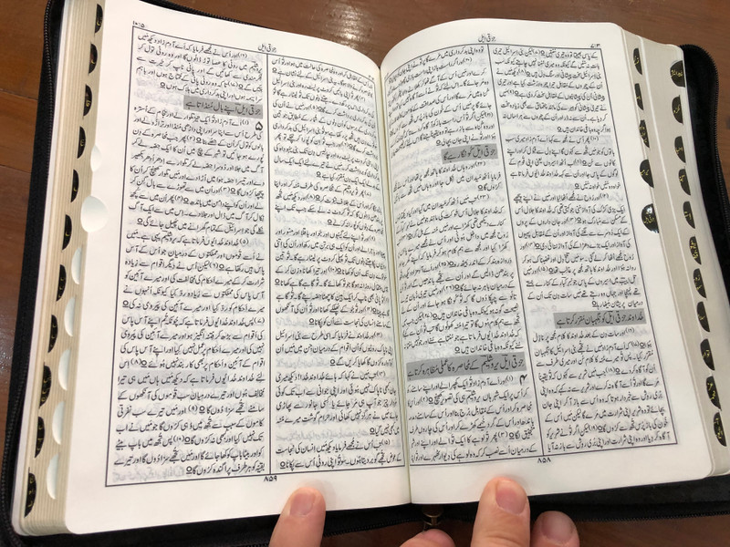 Holy Bible in Urdu - Vinyl (PVC) Bound, Black with zipper, golden edges and thumb index / Revised Version / Pakistan Bible Society 2017 / 93P Series (9789692508766)