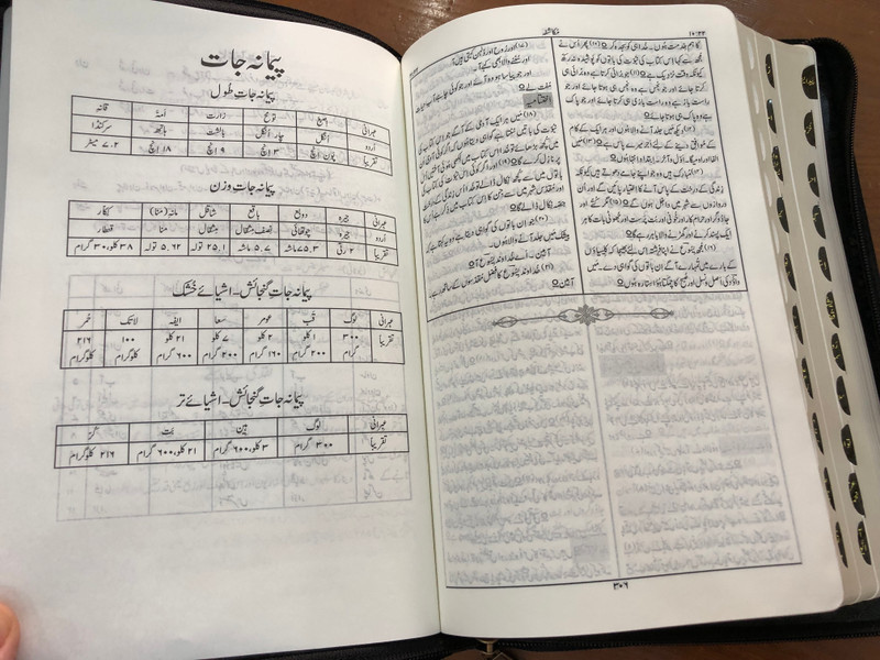 Holy Bible in Urdu - Vinyl (PVC) Bound, Black with zipper, golden edges and thumb index / Revised Version / Pakistan Bible Society 2017 / 93P Series (9789692508766)