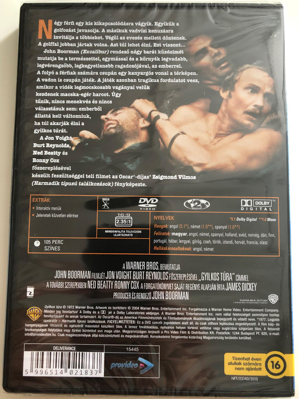 Deliverance DVD 1972 Gyilkos túra / Mi történt a Cahulawssee folyón? / Directed by John Boorman / Starring: Jon Voight, Burt Reynolds, Ned Beatty, Ronny Cox (5996514021837)