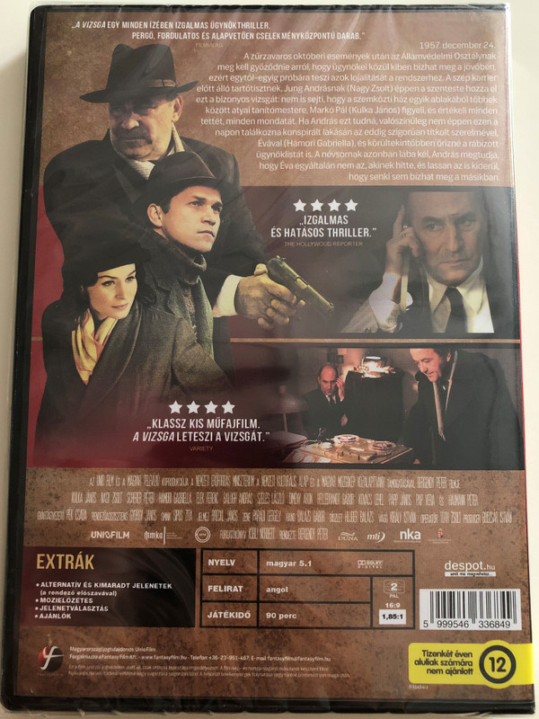 A Vizsga DVD 2011 The Exam / Directed by Bergendy Péter / Starring: Nagy Zsolt, Hámori Gabriella, Scherer Péter / Hungarian thriller (5999546336849)