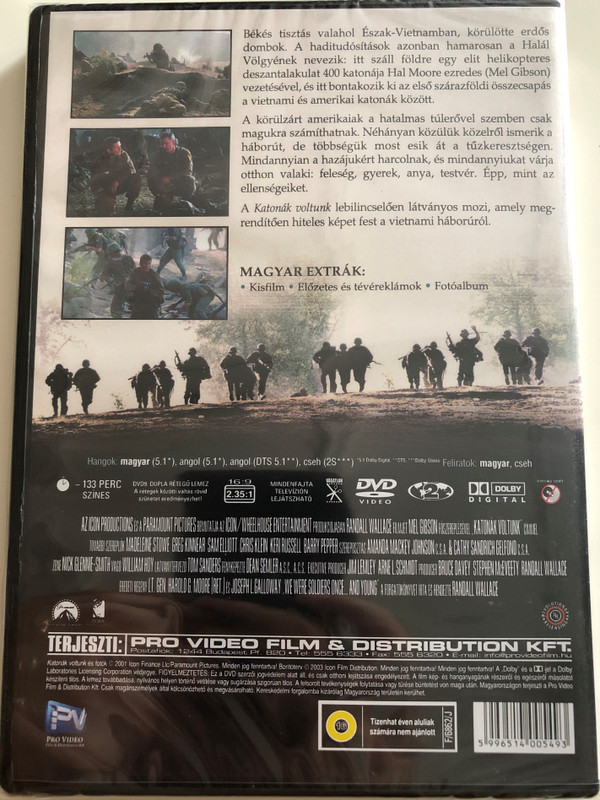 We Were Soldiers DVD 2001 Katonák voltunk / Directed by Randall Wallace / Starring: Mel Gibson, Madeleine Stowe, Greg Kinnear, Sam Elliott, Chris Klein (5996514005493)