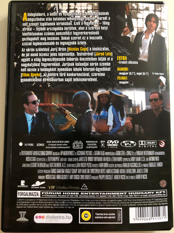 Lord of War DVD 2005 Fegyvernepper / Directed by Andrew Niccol / Starring: Nicolas Cage, Jared Leto, Bridget Moynahan, Ian Holm (5999048911971)