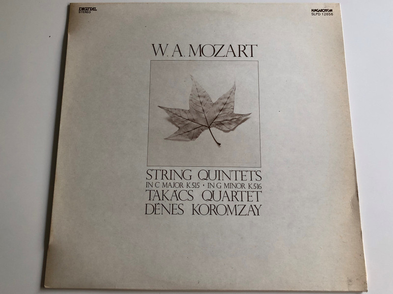 W.A.Mozart - String Quintets In C Major K515, In G Minor K516 / Takacs Quartet, Denes Koromzay / HUNGAROTON LP DIGITAL STEREO / SLPD 12656