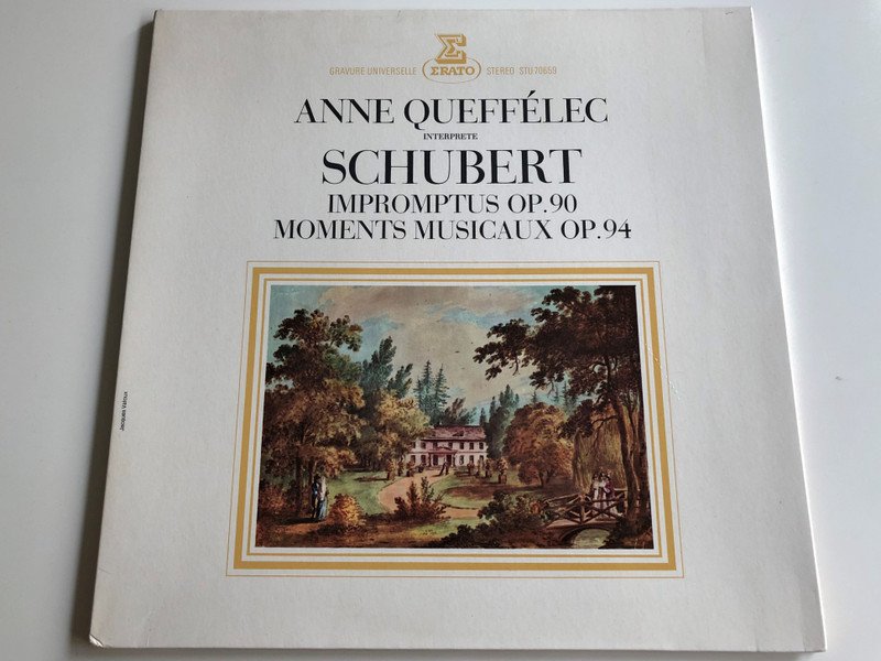 Anne Queffélec Interprete Schubert ‎/ Impromptus Op.90 / Moments Musicaux Op.94 / ERATO LP STEREO / STU 70659