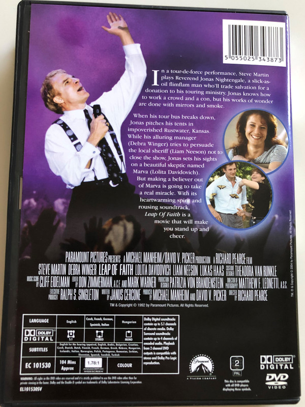 Leap of Faith DVD 1992 - Directed by Richard Pearce 