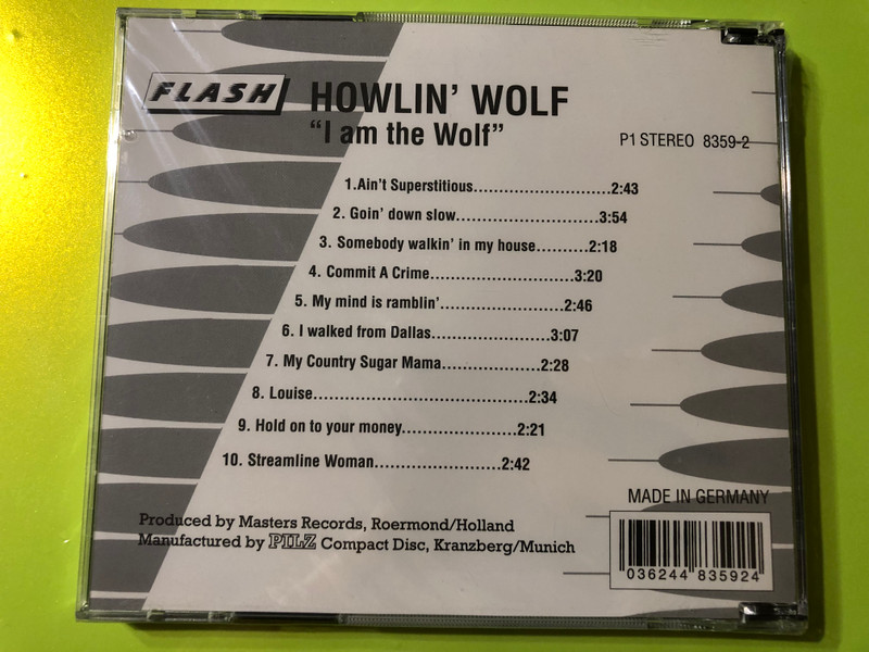 Howlin' Wolf - Poor Boy / Cause of it all, Worried about my Baby, Commit a crime, Do the Do and other / Audio CD 1994 / PILZ CD, Stereo FM 8359-2 / Chester Arthur Burnett (036244835924)