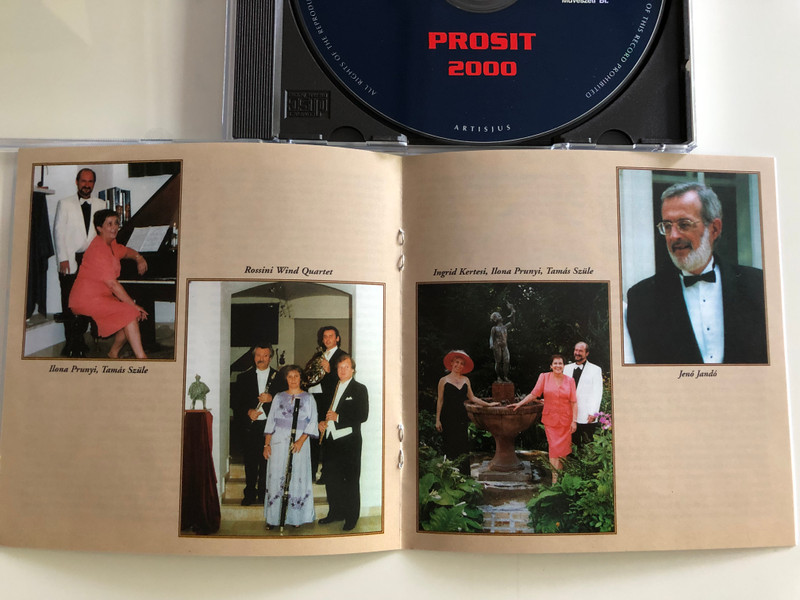 Prosit 2000! / Rossini, Schubert, Strauss / Ingrid Kertesi soprano, Tamás Szüle bass, Ilona Prunyi, Jenő Jandó piano / Rossini Wind Quartet / KBT002 / Audio CD 1999 (KBT002)