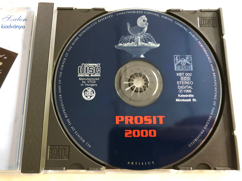 Prosit 2000! / Rossini, Schubert, Strauss / Ingrid Kertesi soprano, Tamás Szüle bass, Ilona Prunyi, Jenő Jandó piano / Rossini Wind Quartet / KBT002 / Audio CD 1999 (KBT002)
