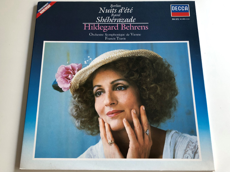 Berlioz – Nuits d'été / Ravel - Shéhérazade / Hildegard Behrens / Orchestre Symphonique de Vienne / Francis Travis / DECCA LP STEREO / 411 895 - 1