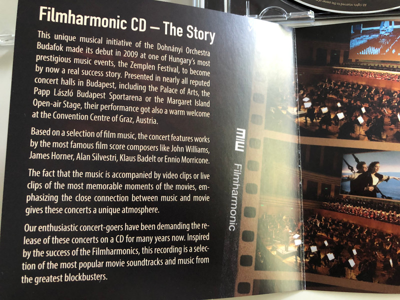 Port.hu presents - Filmharmonic / Audio CD 2013 / Budafoki Dohnányi Zenekar / Famous Movie Title Music played by Budapest Academic Choral Society and Dohnányi Orchestra Budafok / Conducted by Gábor Hollerung / FID CD 011 (5999883909133)