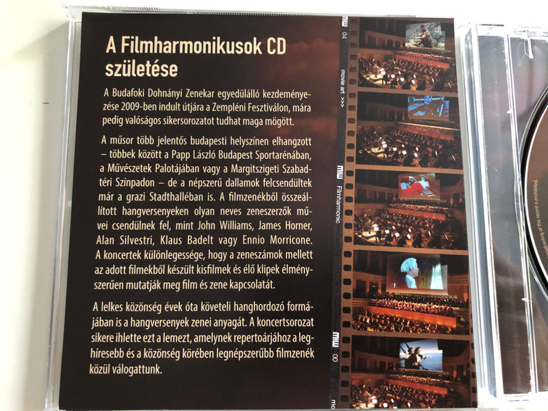 Port.hu presents - Filmharmonic / Audio CD 2013 / Budafoki Dohnányi Zenekar / Famous Movie Title Music played by Budapest Academic Choral Society and Dohnányi Orchestra Budafok / Conducted by Gábor Hollerung / FID CD 011 (5999883909133)