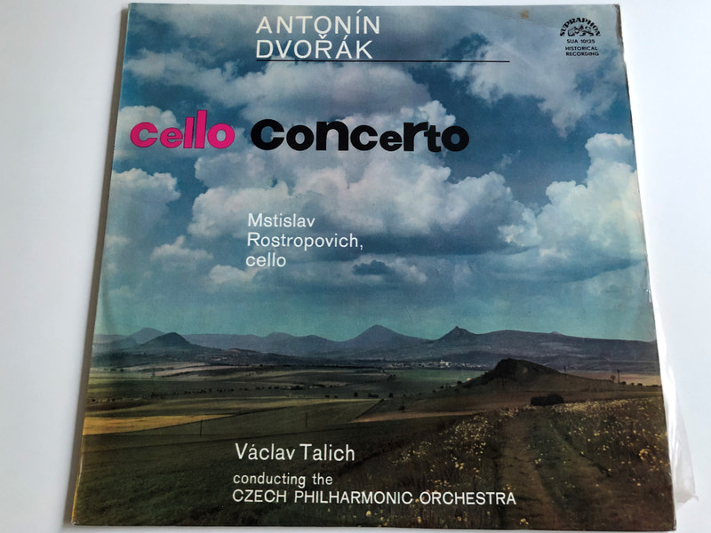 Antonin Dvorak - Cello Concerto / Cello: Mstislav Rostropovich / Conducted: Vaclav Talich / Czech Phillharmonic Orchestra / SUPRAPHON LP / SUA 10125
