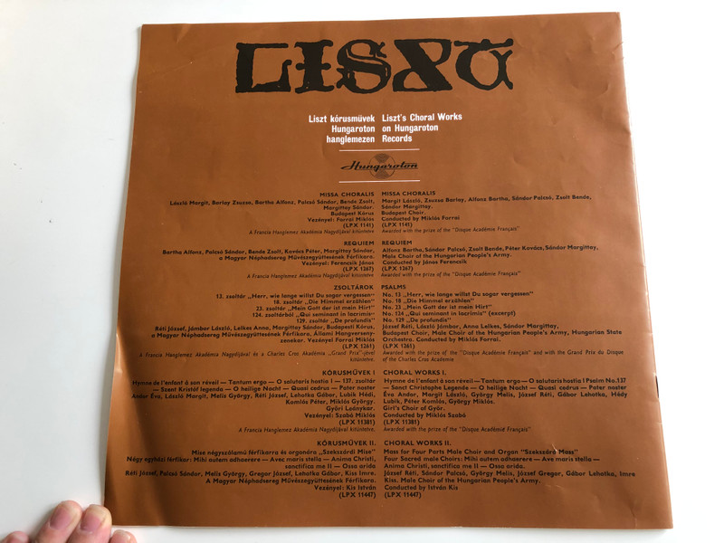 Liszt Ferenc - Christus Oratorio / Conducted: Miklos Forrai / Hungarian State Orchestra / HUNGAROTON 3X LP STEREO - MONO / LPX 11506 - 08