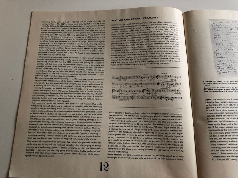Beethoven - String Quartets 3 / Bartók Quartet ‎/ No. 12 In E Flat Major, Op. 127 / No. 13 In B Flat Major, Op. 130 / No. 14 In C Sharp Minor, Op. 131 / HUNGAROTON 4X LP STEREO - MONO / SLPX 11673 - 76