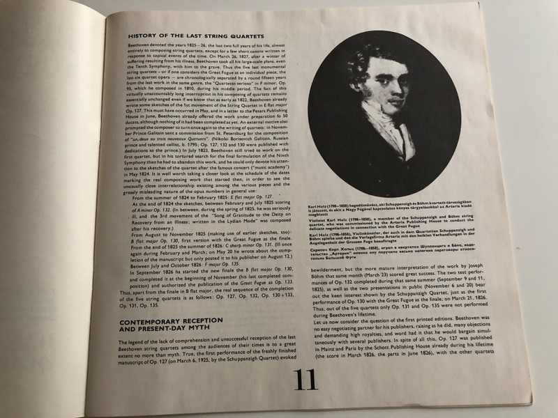 Beethoven - String Quartets 3 / Bartók Quartet ‎/ No. 12 In E Flat Major, Op. 127 / No. 13 In B Flat Major, Op. 130 / No. 14 In C Sharp Minor, Op. 131 / HUNGAROTON 4X LP STEREO - MONO / SLPX 11673 - 76