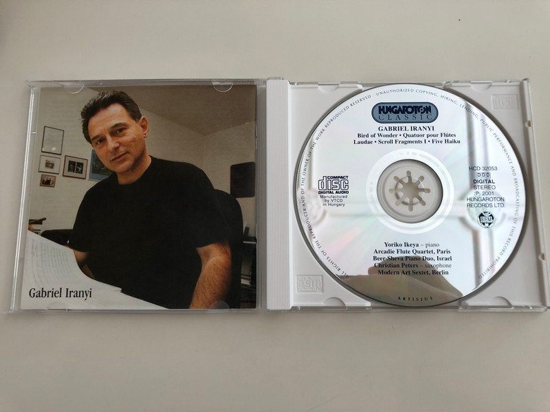 Gabriel Iranyi - Bird of Wonder, Quatuor pour Flutes, Laudae, Schroll Fragments I, Five Haiku / Hungaroton Classic Audio CD 2001 / HCD 32053 (5991813205322)